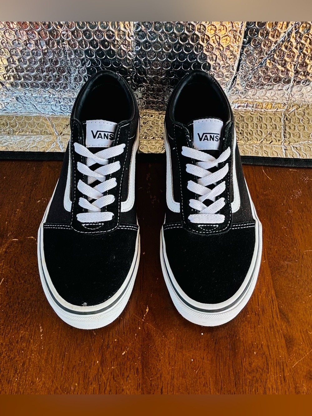Vans Black and White Old Skool Low Top Sneakers